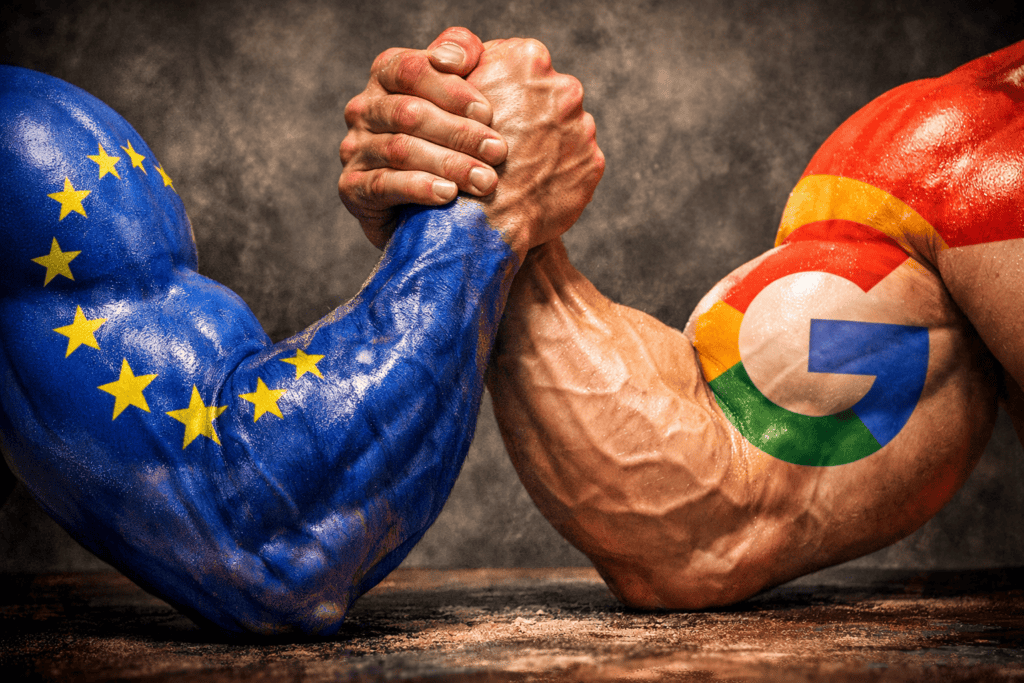Google kontrollerer over 90% af dansk søgning. Nu kræver EU datadeling under Digital Markets Act. Bøden kan blive 35 mia. USD.