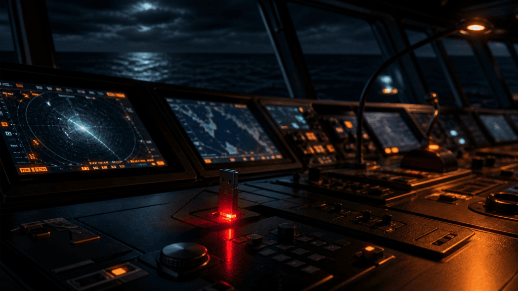 En USB-nøgle, en færgebro og en fremmed magt. Maritime cyberangreb er steget 103% og bevæger sig fra IT til fysisk kontrol af skibe.
